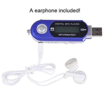 Marsnaska Bærbare Mini-4GB hukommelse USB MP3-Afspiller, HD LCD-Skærm Understøtter Voice Recorder, FM-Radio, MP3