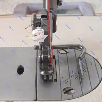 Maskine tilbehør ekstra trykfoden fladskærms lige søm ret ensidig guide rod trykfoden pinhole stål