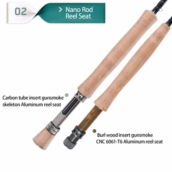 Maximumcatch Nano 8.4 m/9ft 3/4/5/6/7/8wt 4stk fluestang Hurtig Handling IM12 Carbon Fiber Flue fiskestang med Cordura rør