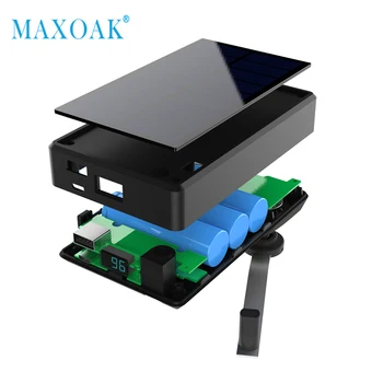 MAXOAK 7800mAh Solar Power Bank Bærbare Håndsving Generator Ekstern Batteri Solar Oplader for din Smartphone GoPro Kamera Tablet