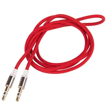 Mayitr 1 stk 1M Bil Audio-Aux-Kabel 3,5 mm Jack Stik, mand Til Mand AUX Kabler 6 Farver til Hovedtelefon MP3 iPod