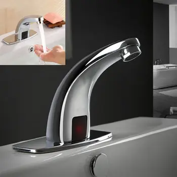 Mayitr Automatisk Sensor Basin Vandhaner Badeværelse Vask Vandhane Kolde Hane Røre Ved Vandhanen Hands Free Høj Kvalitet