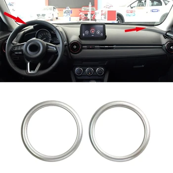 Mazda CX-3 2016 2017 2018 ABS Mat Interiør Dashboard-Side Højttaler Ring Dække Trim 2stk Bil Styling