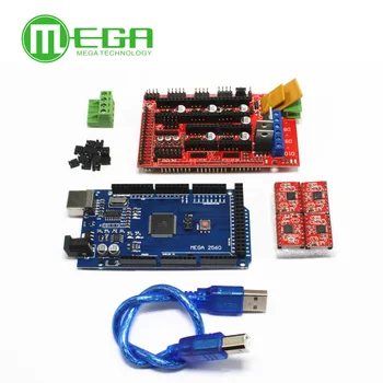 Mega 2560 R3 + 1stk RAMPER 1.4 Controller + 4stk A4988 Stepper Driver Modul til 3D Printer kit
