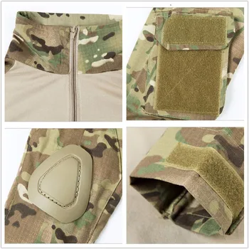 MEGE Mænd Militære Airsoft Combat Shirt med Frøen Shirt, Taktisk Gear Multicam Typhon Lad Hurtige Angreb langærmet Skjorte