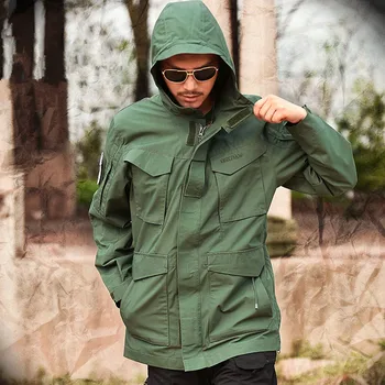 Mege Mærke M65 Militær Camouflage Mandlige tøj Hærens Taktiske Mænd Windbreaker Hoodie Felt Jakke Outwear casaco masculino