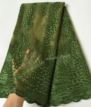 Meget blød Army grøn unikke Afrikanske tyl blonder mesh net stof af høj kvalitet sy franske blonder vil Du gerne have Så Fantastiske hot Salg