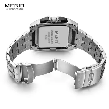 Megir ny virksomhed mænds mekaniske ure mode brand chronograph armbåndsur til mand hot time for mandlige med kalender 2018
