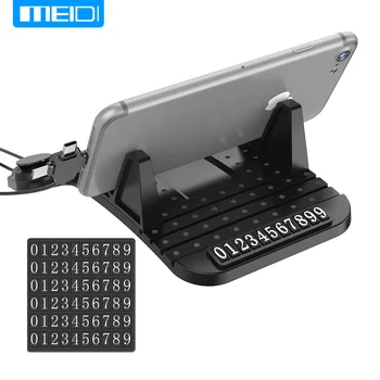MEIDI Mobiltelefon, Bil, Telefon står Med Oplader, USB-Kabel Til iPhone, Samsung Type-c Justerbare Beslag Magnet-Stik
