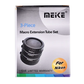 Meike Auto Fokus Metal AF Makro Extension Tube Set for Nikon D7000, D7100 D5100 D5300 D3100 D800 D750 D600 D80, D90 DSLR-Kamera