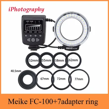 Meike FC-100 FC100 Macro Ring Flash Lys til Nikon Canon EOS 650D 600D 60D 7D 550D T4i T3i til Nikon D5300 D7000 D5200 D90 osv.