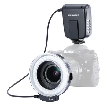 Meike FC-100 LED Macro Ring Flash Lys til Canon Nikon Olympus Panasonic Pentax