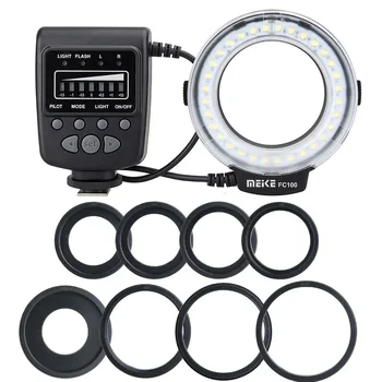Meike Meke ES FC100 Macro Ring Flash Lys Ringe Blinker til Canon Nikon Sony, Fujifilm, Olympus, Panasonic Digital Kameraer