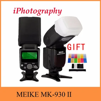 MEIKE MK-930 II MK 930 II LCD-GN58 Flash Speedlite enkelt punkt flash til Canon, Nikon, Pentax Olympus DSLR + diffuser + filter
