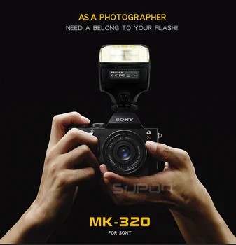 Meike MK320S MK-320 TTL Flash (GN32) Speedlite for Sony A7 A7 II A7S A7R A6000 A5000 NEX-6 NEX-5R NEX-5T NEX-3
