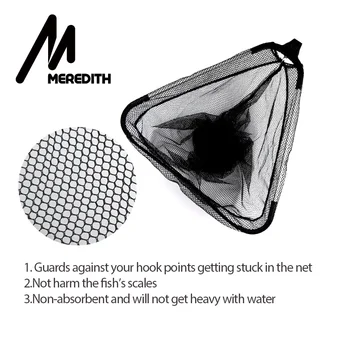 MEREDITH 90cm Folde Fiskeri Net Udtrækkelig Teleskopfunktion Aluminium Stang Super Store Folde Landing Net