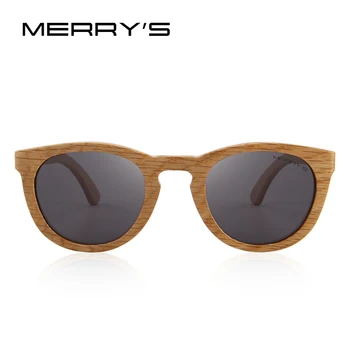 MERRY 'S DESIGN håndlavet Træ-Solbriller Mænd/Kvinder Retro Polariserede solbriller med UV-Beskyttelse S'5268