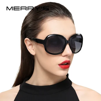 MERRY 'S DESIGN Kvinder Retro Polariserede Solbriller Dame Kørsel solbriller med UV-Beskyttelse S'6036