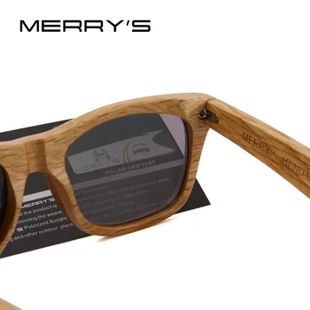 MERRY 'S DESIGN, Mænd/Kvinder, Træ-Solbriller Retro Polariserede solbriller HÅND LAVET UV-Beskyttelse S'5140