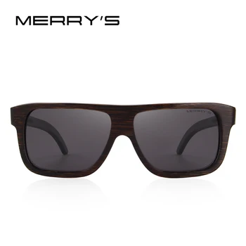 MERRY 'S DESIGN-Mænd Træ-Solbriller-Pladsen Polariserede solbriller HÅND LAVET UV-Beskyttelse S'5066