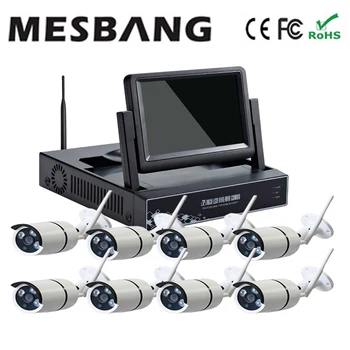 Mesbang 960P 8ch wifi wirless offentlig sikkerhed system kit levering med 7 tommer skærm, meget hurtigt ved DHL, Fedex
