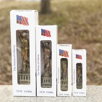 Metal Dekoration Ornamenter Souvenir-Statue of Liberty-Model For Hjem Kontor Indretning Dekorative Håndværk Tabel Figurer Figurer