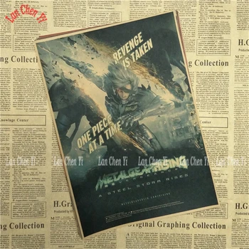 Metal Gear Rising Klassiske Spil Kraftpapir Plakat Bar, Café, Opholdsstue, Spisestue