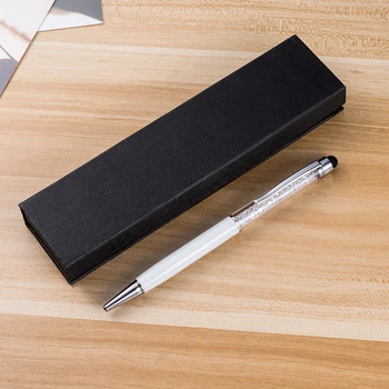 Metallisk crystal pen kontorartikler skoleartikler pen håndskrift kapacitans diamant blyant touch screen kuglepen