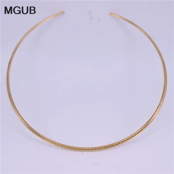 MGUB 316L rustfrit stål smykker krave x cross krave 3mm guld farve justerbar størrelse Mænd og kvinder bære LH541