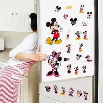 Mickey, Minnie mouse vægoverføringsbilleder børn gave soveværelse dekorative klistermærker, diy tegnefilm vægmaleri kunst pvc børnehave plakater