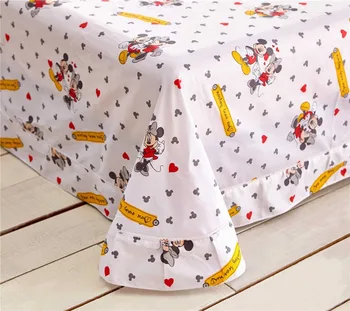 Mickey mouse talsmanden sengetøj sæt dronning størrelse Disney tegnefilm minnie print twin duvet cover fuld 4/5pcs barn kids soveværelse indretning