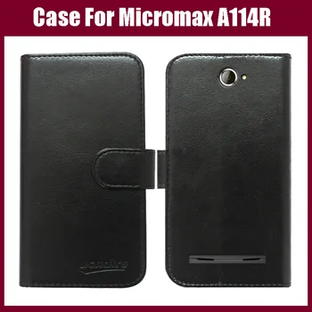 Micromax A114R Tilfælde,Flip Wallet Læder Cover Tilfældet for Micromax Canvas Slå A114R Tilfælde Stå Med kortholder på Lager