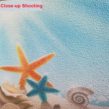 Middelhavsstil Palm Beach Natur Sea Beach Foto Tapet Stue Hotel Baggrund Vægmaleri Papel De Parede 3D-Sala
