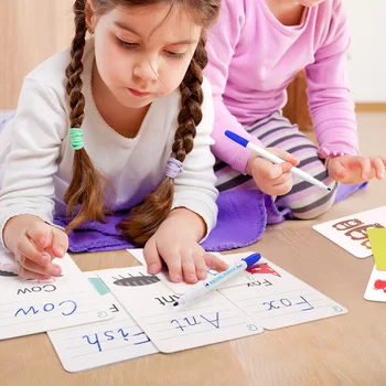 Mideer Tidlig uddannelse flashkort alfanumeriske ord at skrive kognitive kort, slettes gentagne praksis håndskrift legetøj
