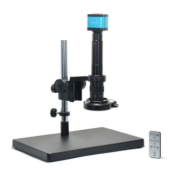 Mikroskop-Kamera Kit 14MP HDMI HD USB Digital Industrien Video Kamera+Stor Stereo Tabel Stå +300X C-MOUNT-Linse+144 LED Lys