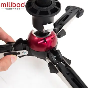 Miliboo Aluminium Carbon Bærbar Tur Kamera Monopod med Hydraulisk Hoved Trefod Manfrotto