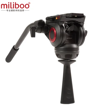 Miliboo MTT603A Aluminium Bærbar Kamera Stativ for Professionel Camcorder/Video/DSLR Stå 75mm Skål Størrelse Video Tripod