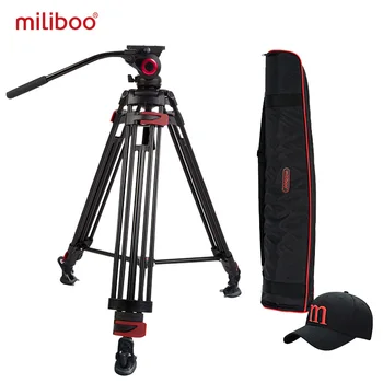 Miliboo MTT603A Aluminium Bærbar Kamera Stativ for Professionel Camcorder/Video/DSLR Stå 75mm Skål Størrelse Video Tripod