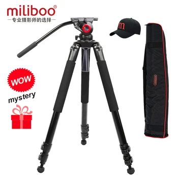 Miliboo MTT701 stativ Aluminium Carbon Professionelt Kamera Stativ med hovedet Efter DSLR-camcorder bedre end Manfrotto