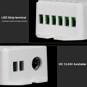 Milight 2,4 G Trådløse WIFI-Kontrol 5-I-1 Smart LED-Controller DC12V 24V Controller For Enkelt Farve CCT RGB RGBW LED Strip
