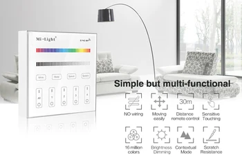 Milight B3 4-Zone RGB/RGBW og lysstyrke-dæmpning Smart Panel Fjernbetjening kontrol for led strip light bånd lampe eller pære