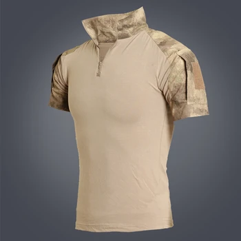Militær Camouflage Tøj Kort Combat Shirt Digital Camouflage PÅ ACU-FG Multicamo Top Shirt Tøj