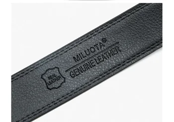 [MILUOTA] Business Bælter til Mænd Ceinture Black Automatisk Spænde Ægte Læder Bælte Mode-Jeans Rem Mærke Bælte 140cm MU501