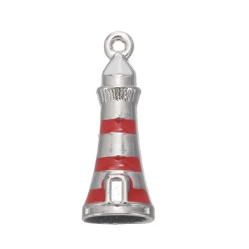 Min form forsølvede Tro Håb Lighthouse-Tårnet Maritime Charme Passer Til armbånd Armbånd Vedhæng Gøre Mode Smykker 20PCS