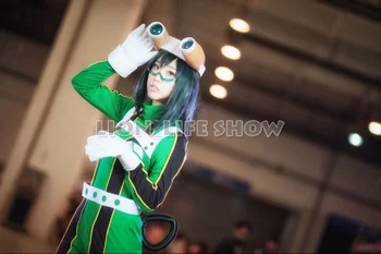 Min Helt den Akademiske verden Asui Tsuyu Uniform Cosplay Kostume, grøn Komplet Sæt