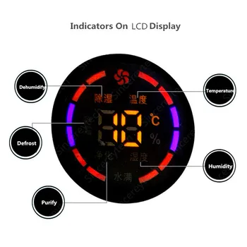 Mini Affugter Fugt Absorbe Luft Tørretumbler LCD-Display Auto-off Affugtere Luftrenser 110V 220V