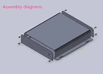 Mini aluminium forstærker chassis/Elektronik Instrument tilfælde /plc controller shell / AMP Kabinet/cover/DIY-max (155*32*155 mm)