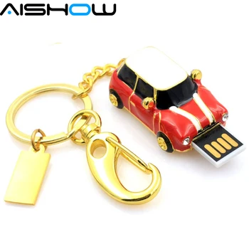 Mini Cooper Bil Form USB-Flash-drev 64gb usb 2.0-pen-drev, flash memory stick u Disk pen drive 32gb pendriver Gratis Fragt