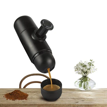 Mini Kaffemaskine Håndholdt Og Kaffefaciliteter Bærbare Kompakt Manuel Espressomaskine Hånd Pres Bærbare Hurtig Og Kaffefaciliteter