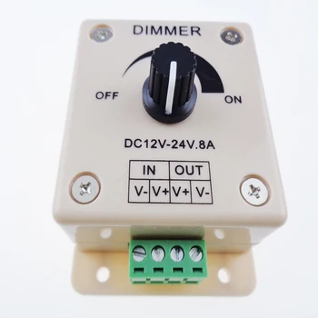 Mini Led Controller Led Lysdæmper Controller 8A 96W For Enkelt Farve Lys Stribe DC 12-24V SMD5050 SMD3528 gratis fragt